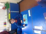 Enjoying pancakes in Primary four